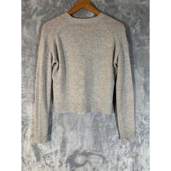 THEORY Gray Hanelee Cashmere Cardigan Sweater Small Minimalist Luxury Capsule - Picture 9 of 16